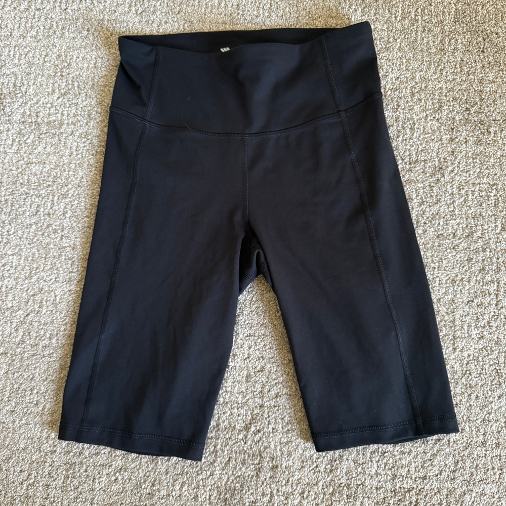 All in Motion Women's Black Bike Shorts‎ High Rise Athletic Activewear Small